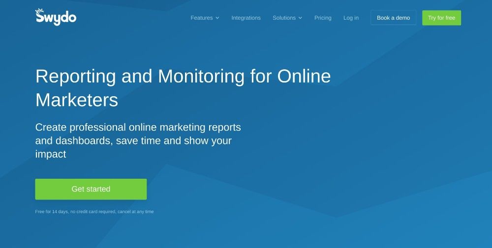 swydo website - reporting and monitoring for online marketers