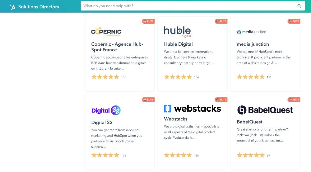 huble digital on hubspot agency directory