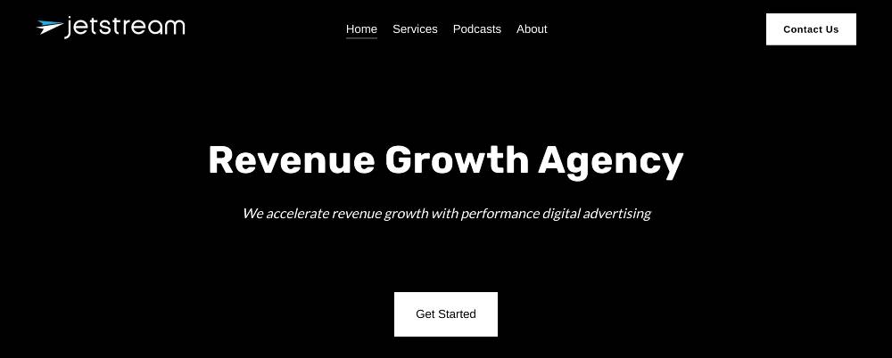 jetstream digital marketing agency website