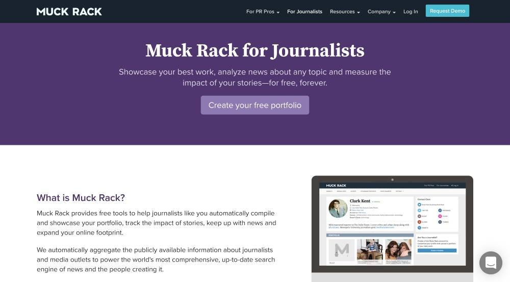 muck rack freelance writing portfolio
