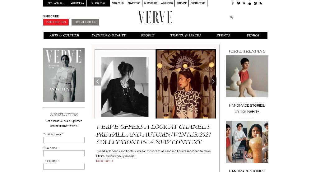 english fashion media outlets asia - verve magazine india