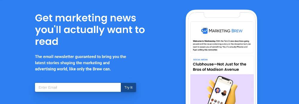 top marketing newsletters - marketing brew