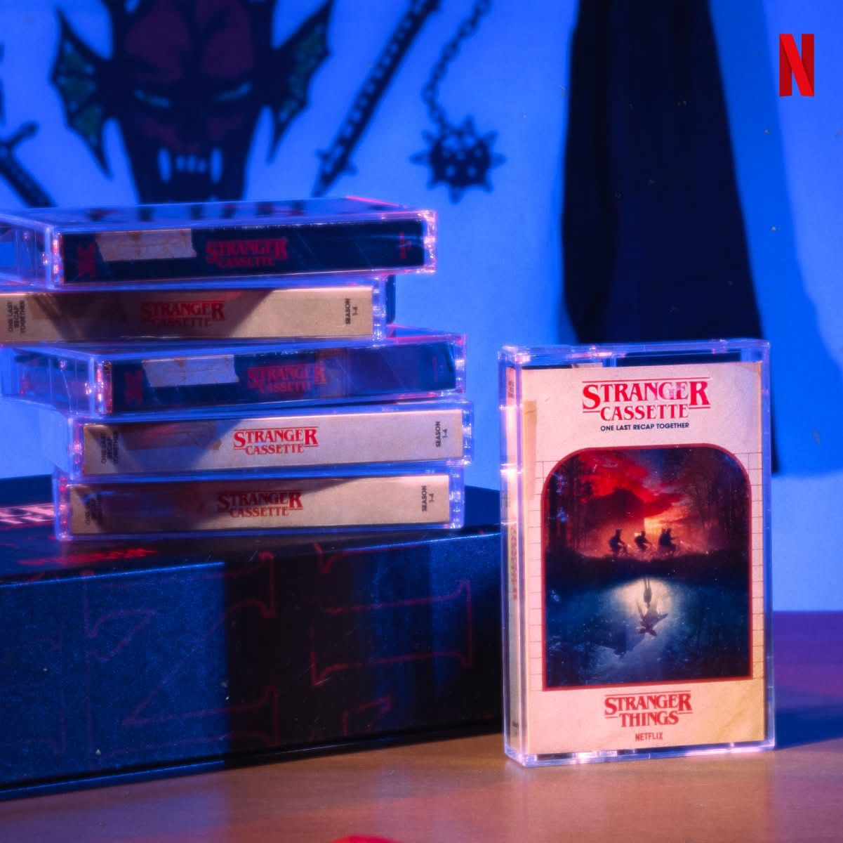Netflix Stranger Thing's cassette campaign photos