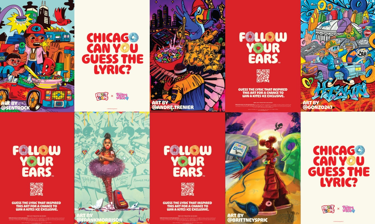 Froot Loops and Kristopher Kites multi-city poster series