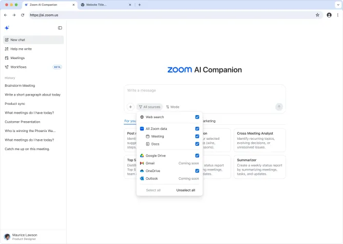 Zoom AI Companion 3.0