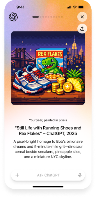 OpenAI "Your Year with ChatGPT" - Users get insight into their usage