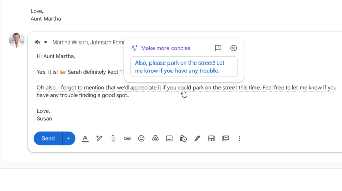 Google AI Inbox update - Proofread feature