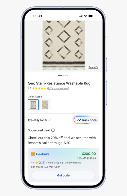 Google AI Shopping - Direct Offers feature