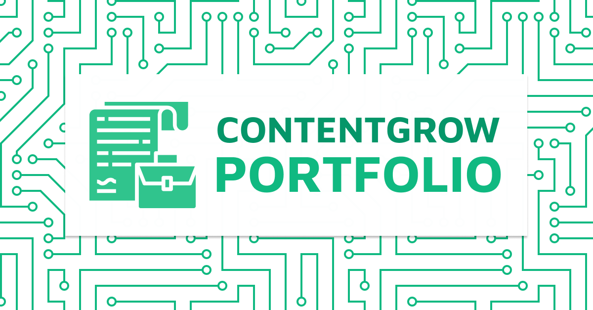 ContentGrow's free portfolio for freelance content pros