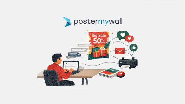 This PosterMyWall AI prompt tool is for small businesses that want content in seconds