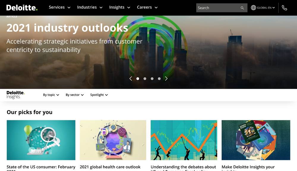 deloitte insights - b2b content marketing examples